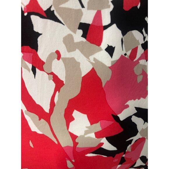 Calvin Klein Women Cream Multicolored Zip Accent Top Size M - Picture 3 of 9